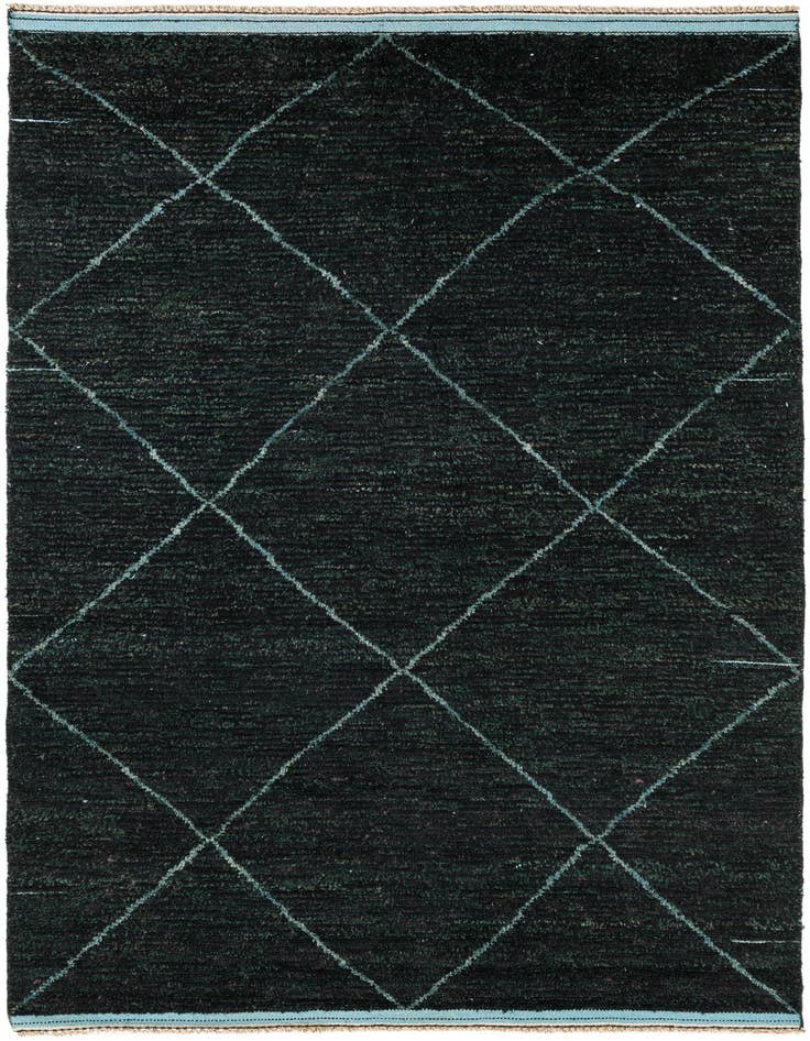 Detail image of 6' 2 x 9' 5 Hand Knotted Moroccan Wool Rug