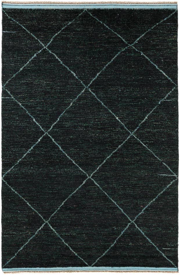 Detail image of 6' 2 x 9' 5 Hand Knotted Moroccan Wool Rug