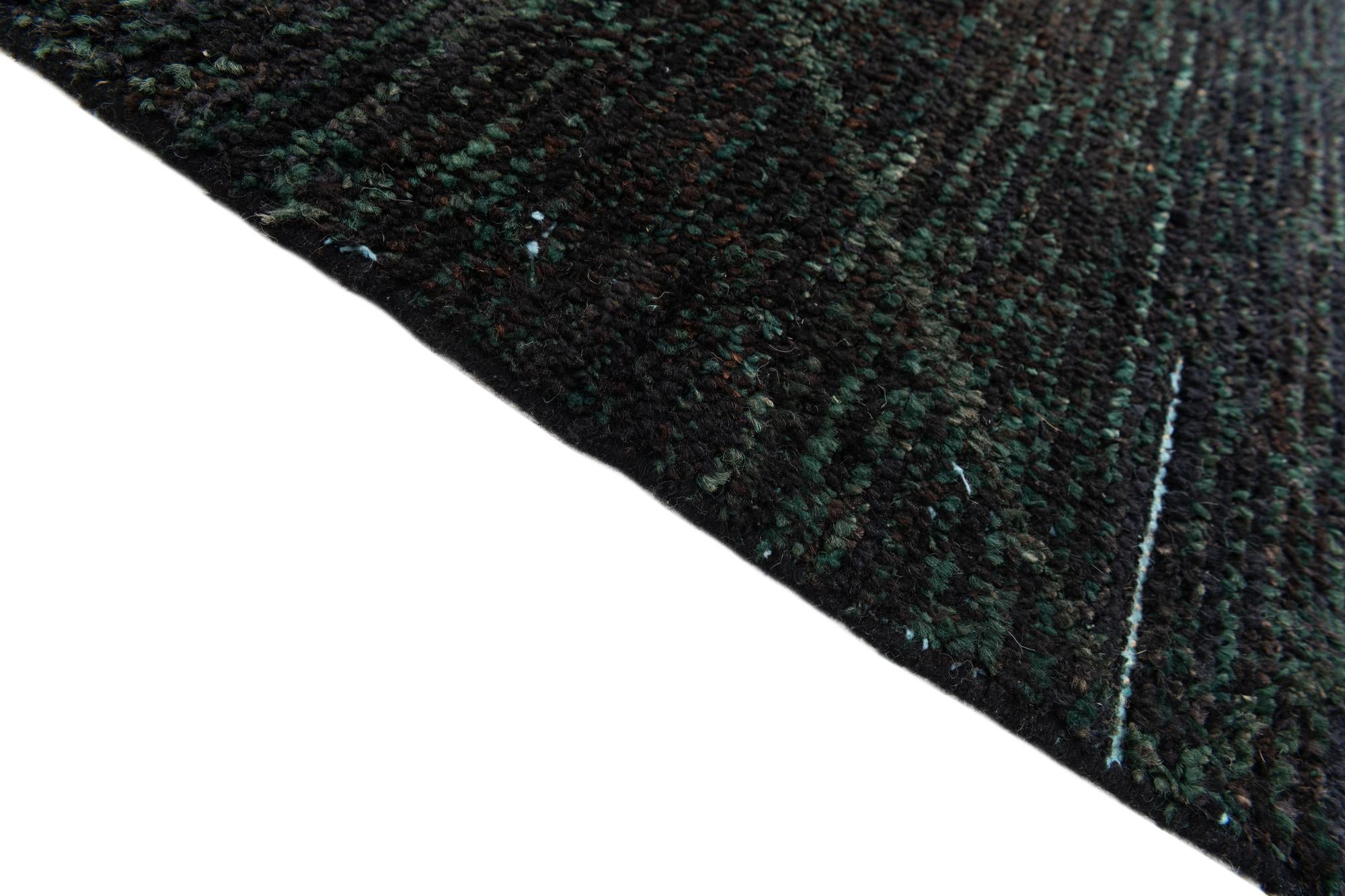 6' 2 x 9' 7 Hand Knotted Moroccan Wool Rug