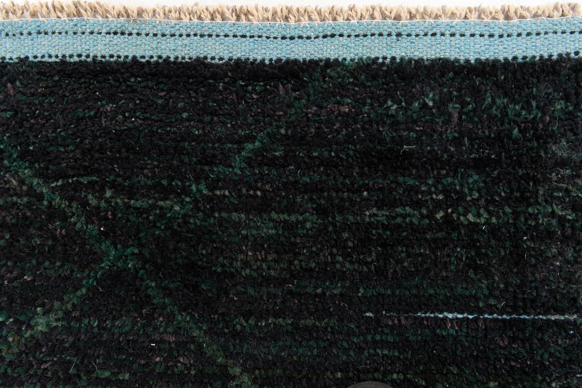 6' 2 x 9' 7 Hand Knotted Moroccan Wool Rug