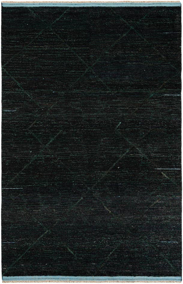Detail image of 6' 2 x 9' 7 Hand Knotted Moroccan Wool Rug