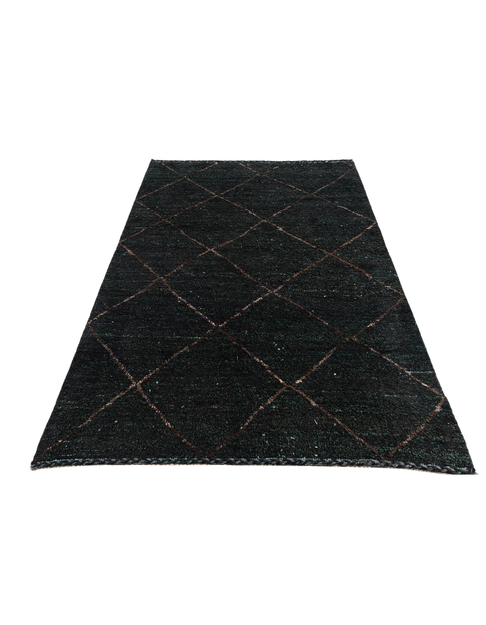 6' 4 x 9' 2 Hand Knotted Moroccan Wool Rug
