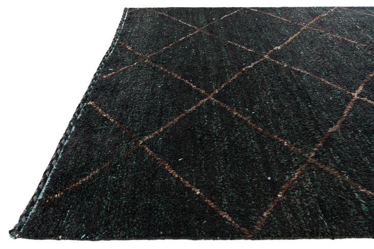 Detail image of 6' 4 x 9' 2 Hand Knotted Moroccan Wool Rug