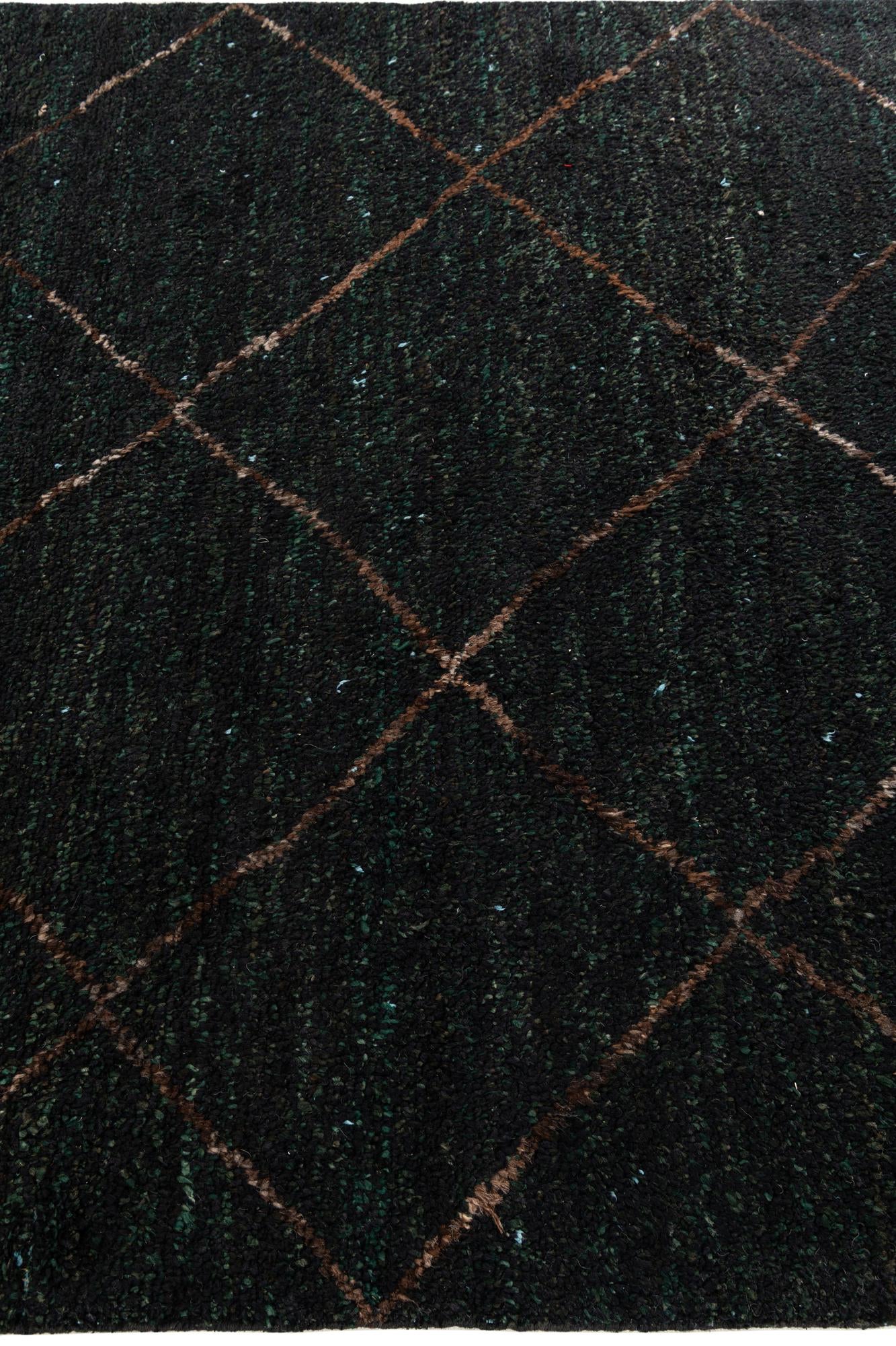 6' 4 x 9' 2 Hand Knotted Moroccan Wool Rug