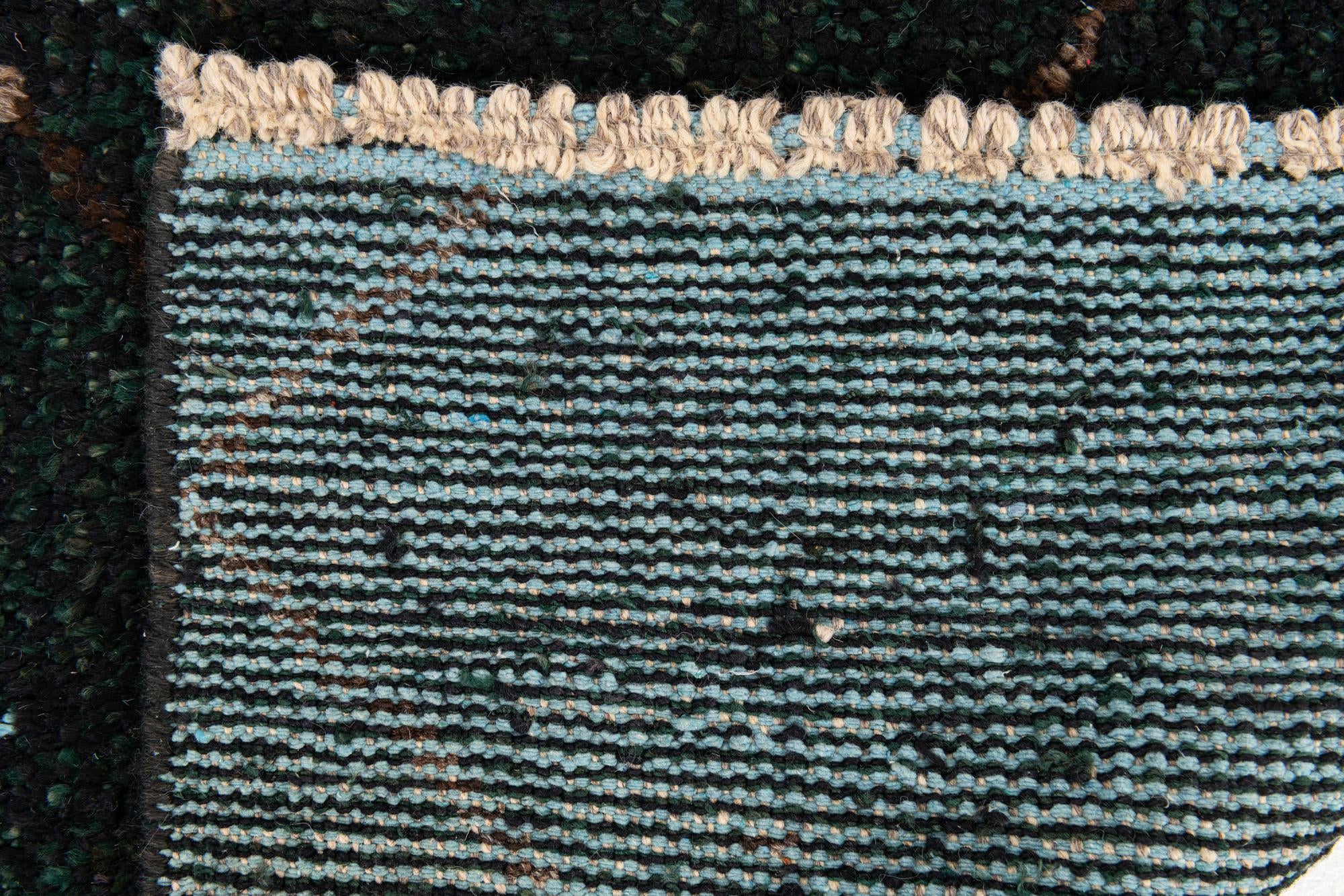 6' 4 x 9' 2 Hand Knotted Moroccan Wool Rug