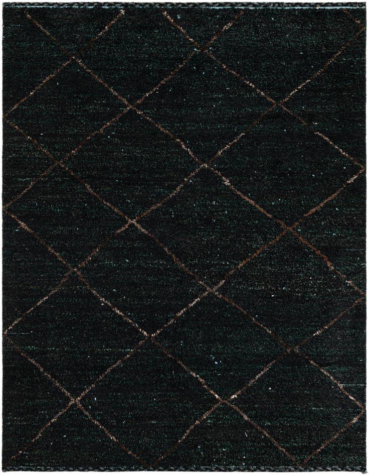 Detail image of 6' 4 x 9' 2 Hand Knotted Moroccan Wool Rug