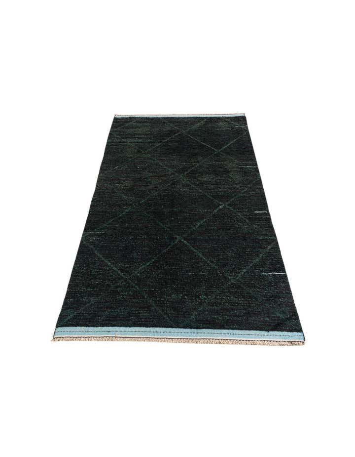 5' x 8' 4 Hand Knotted Moroccan Wool Rug