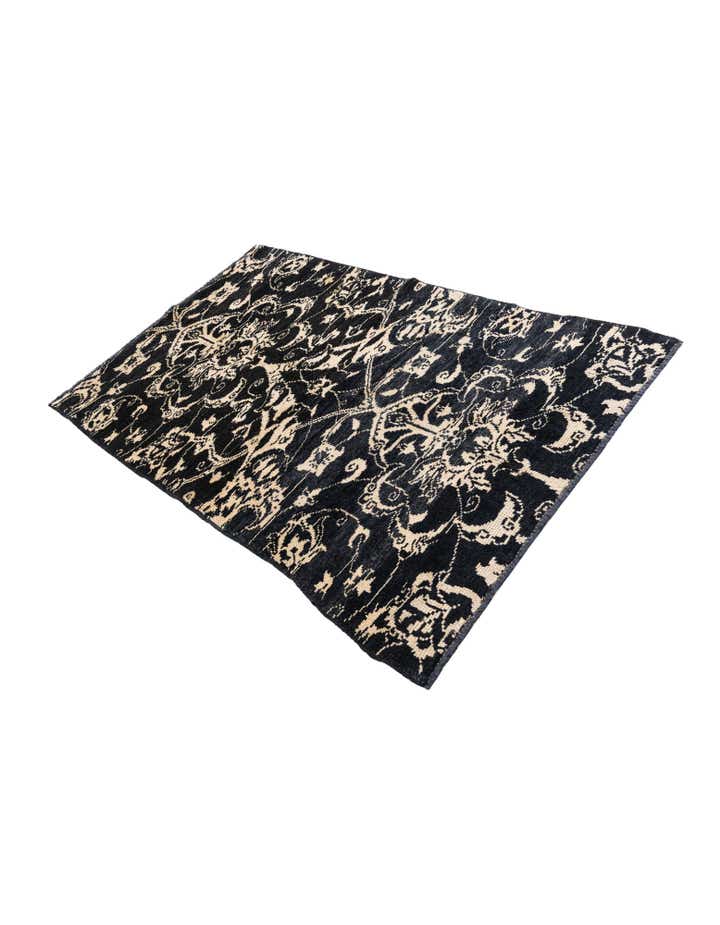 3' 10 x 6' 1 Hand Knotted Moroccan Wool Rug