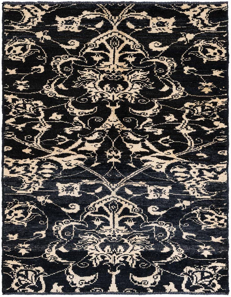 Detail image of 3' 10 x 6' 1 Hand Knotted Moroccan Wool Rug