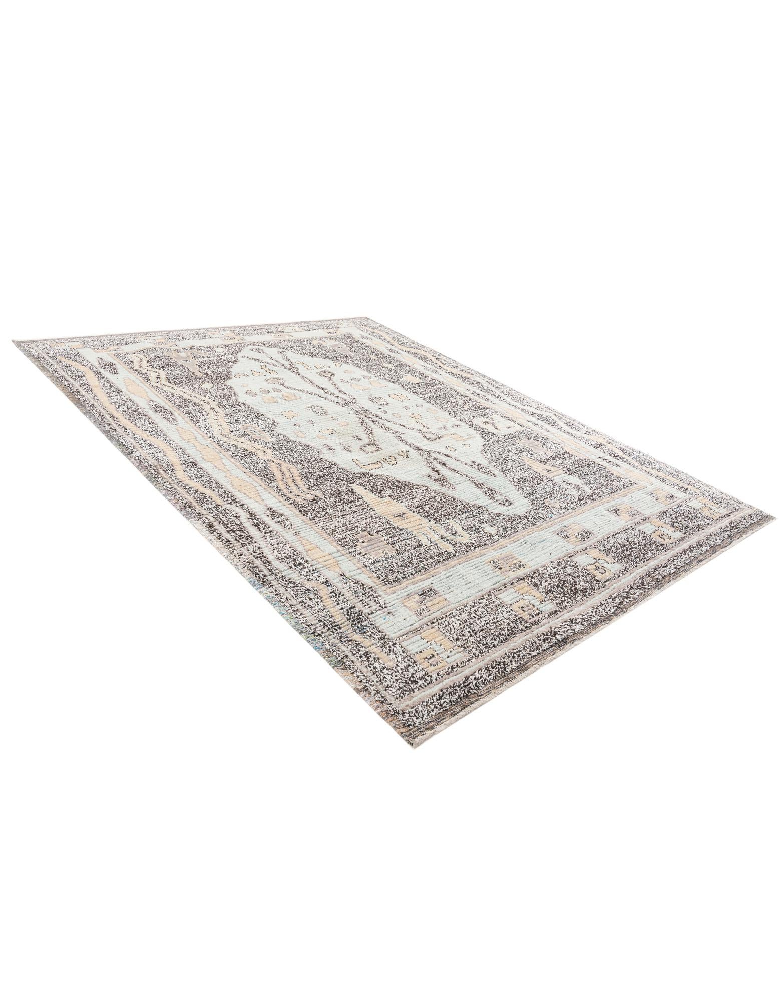 8' 1 x 10' 4 Hand Knotted Moroccan Wool Rug