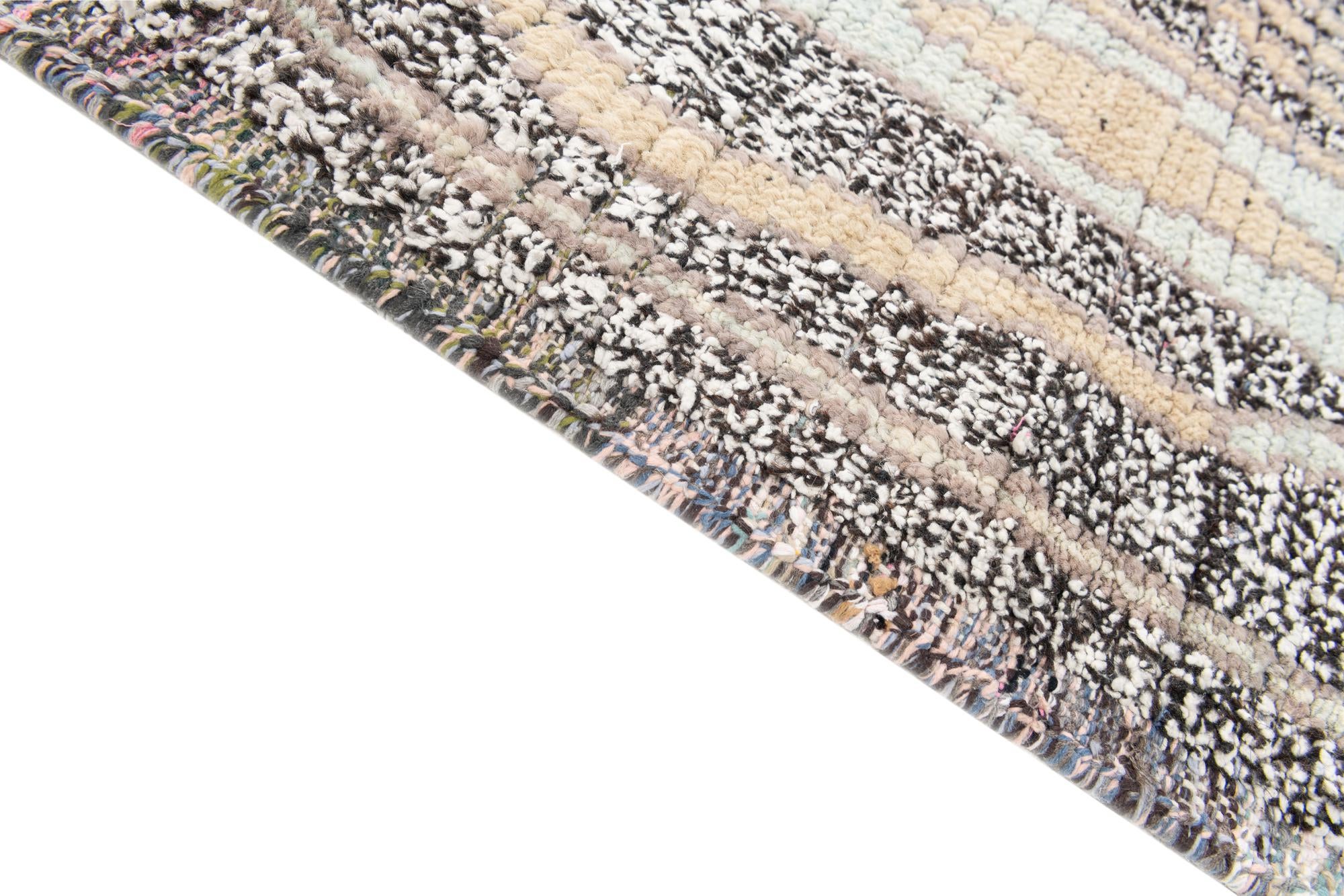 8' 1 x 10' 4 Hand Knotted Moroccan Wool Rug