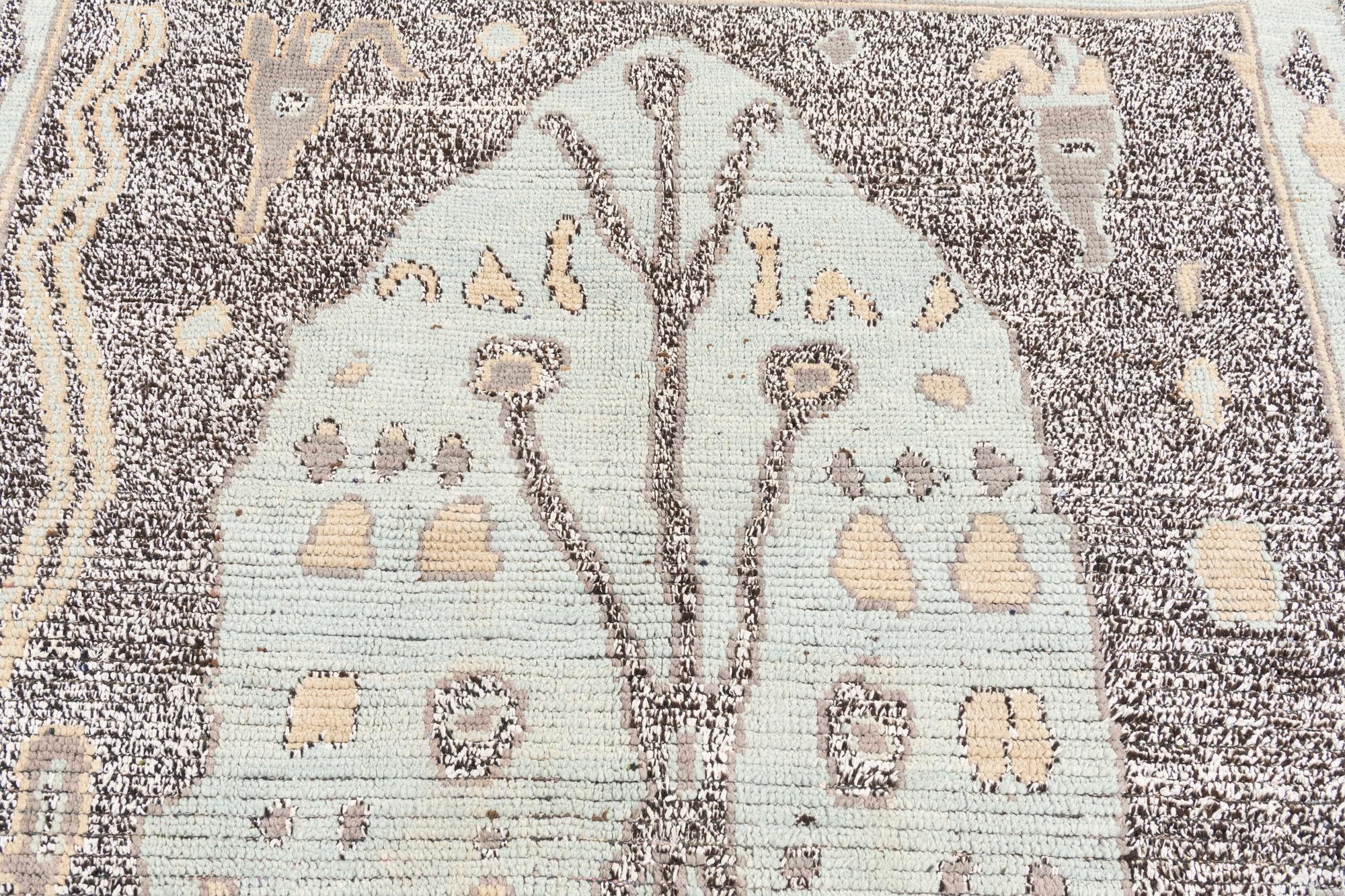 8' 1 x 10' 4 Hand Knotted Moroccan Wool Rug