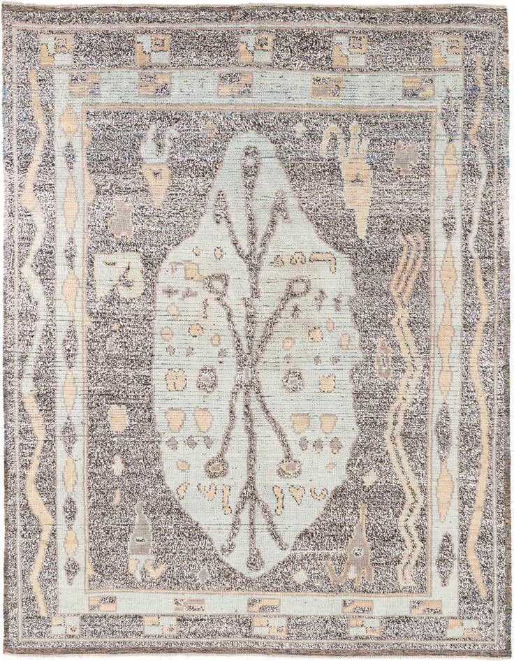Detail image of 8' 1 x 10' 4 Hand Knotted Moroccan Wool Rug