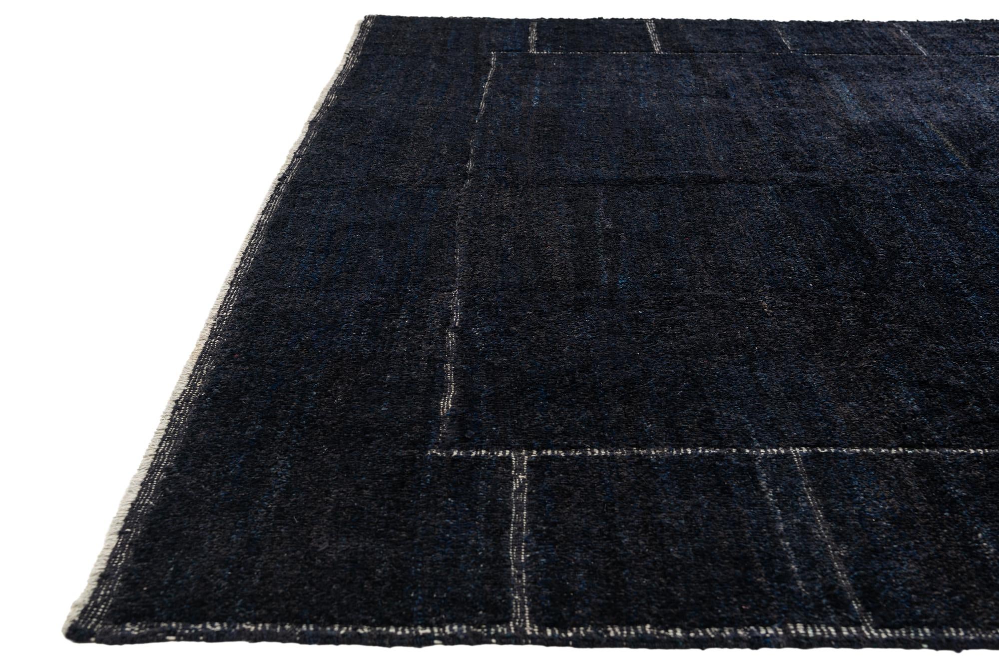 9' 5 x 12' Hand Knotted Moroccan Wool Rug