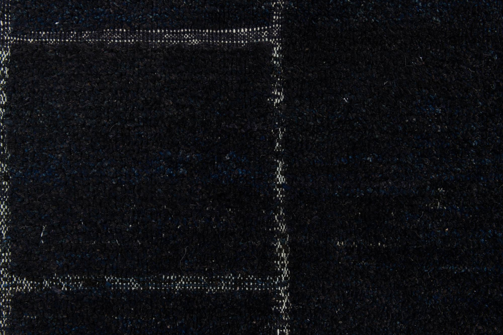9' 5 x 12' Hand Knotted Moroccan Wool Rug