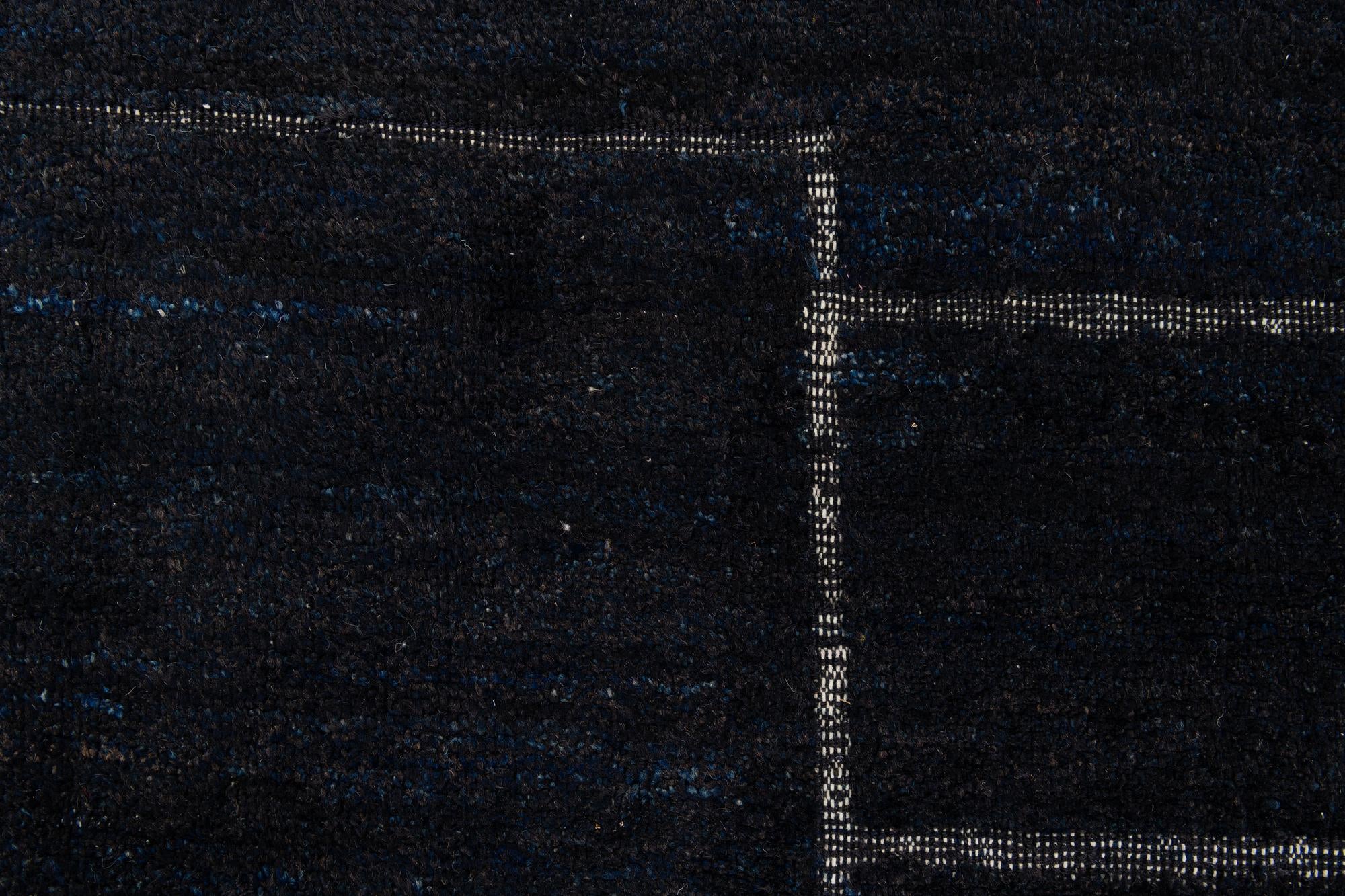 9' 5 x 12' Hand Knotted Moroccan Wool Rug