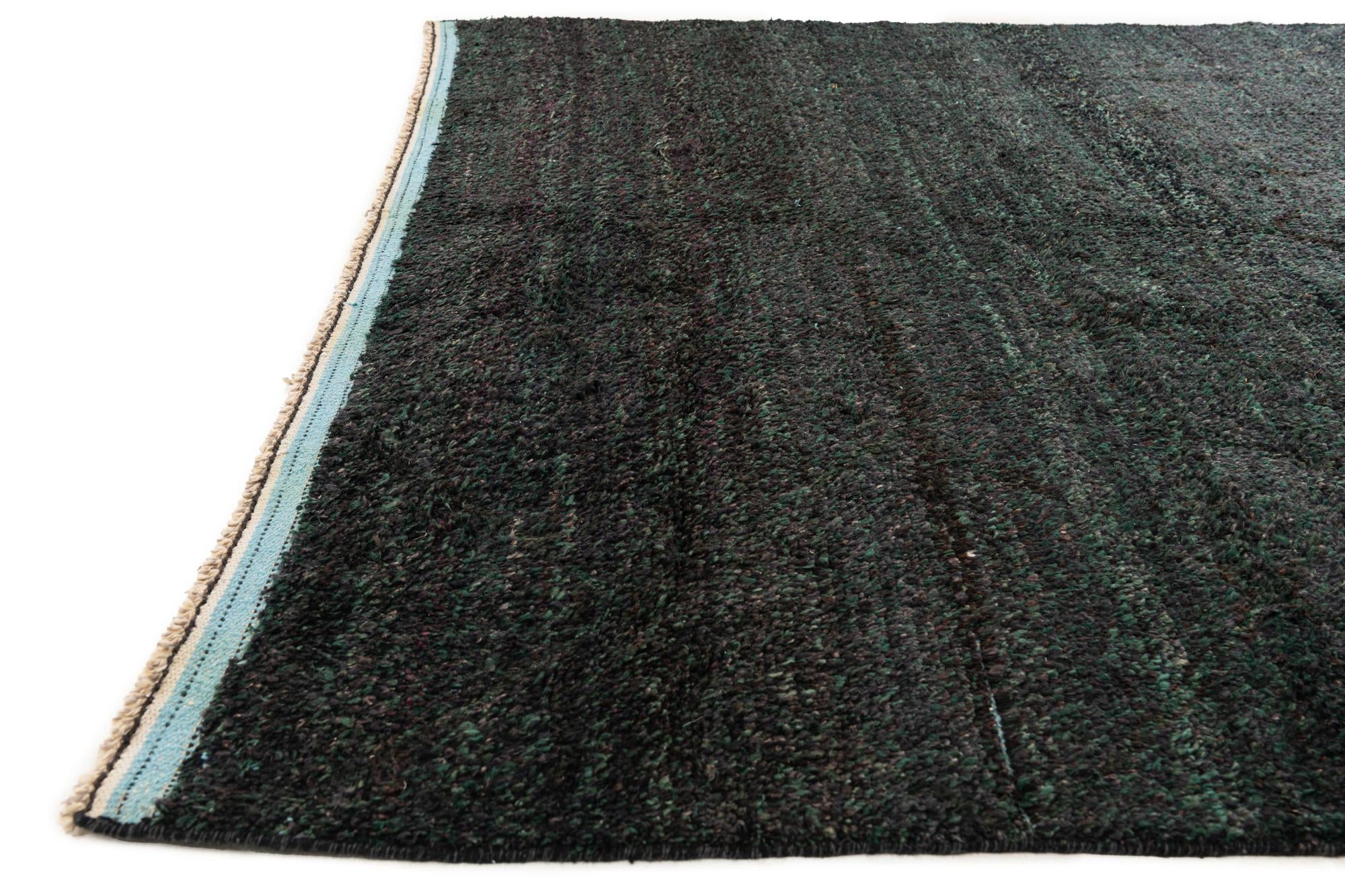 8' x 10' 7 Hand Knotted Moroccan Wool Rug