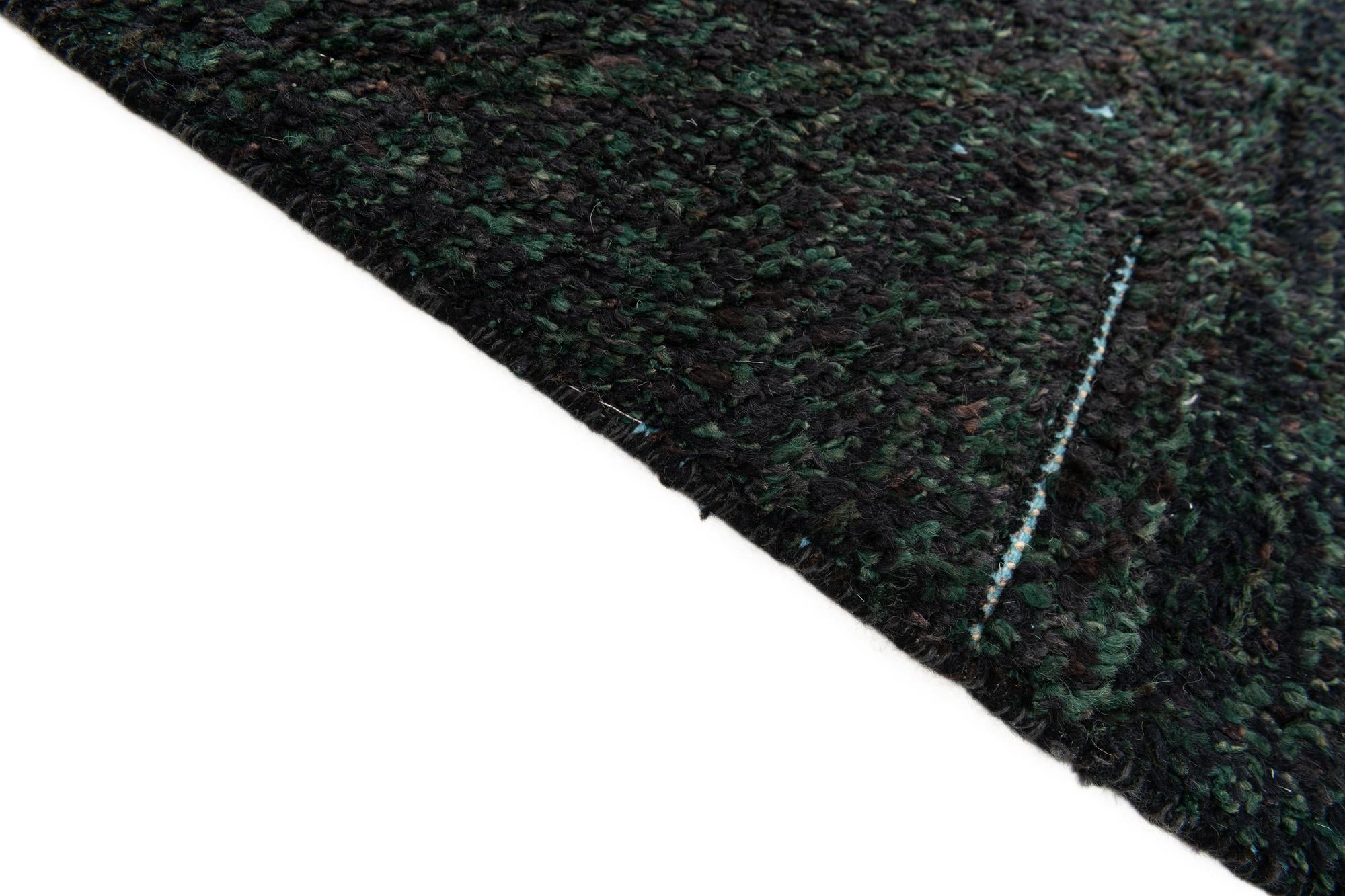 8' x 10' 7 Hand Knotted Moroccan Wool Rug