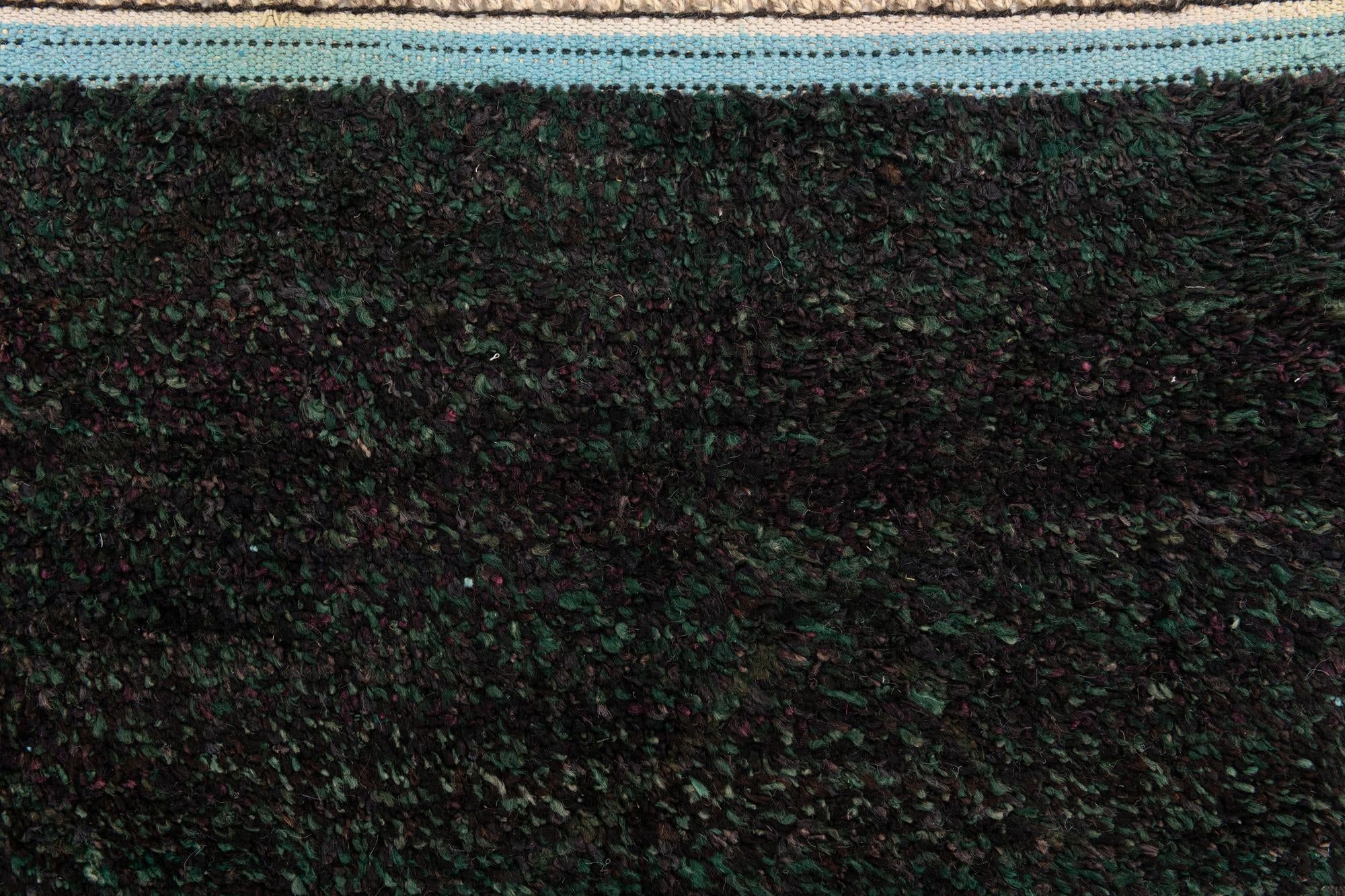 8' x 10' 7 Hand Knotted Moroccan Wool Rug