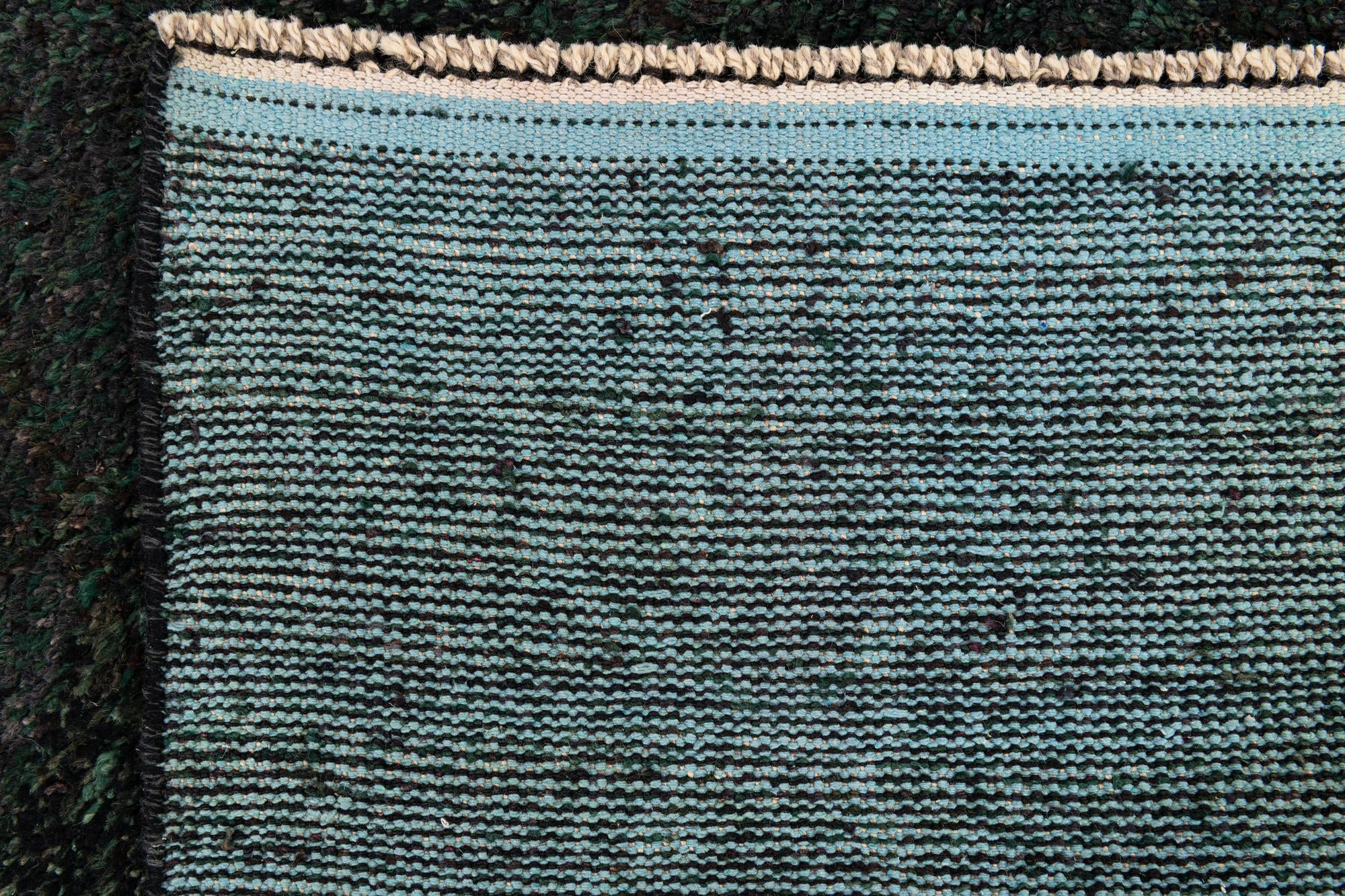 8' x 10' 7 Hand Knotted Moroccan Wool Rug