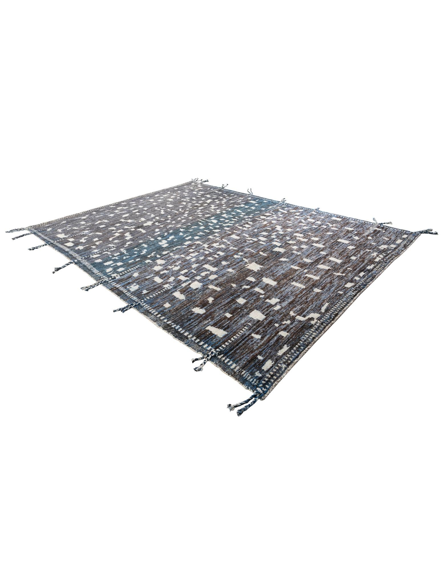 9' 3 x 12' 1 Hand Knotted Moroccan Wool Rug