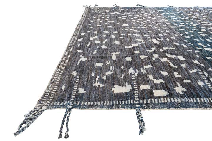 9' 3 x 12' 1 Hand Knotted Moroccan Wool Rug