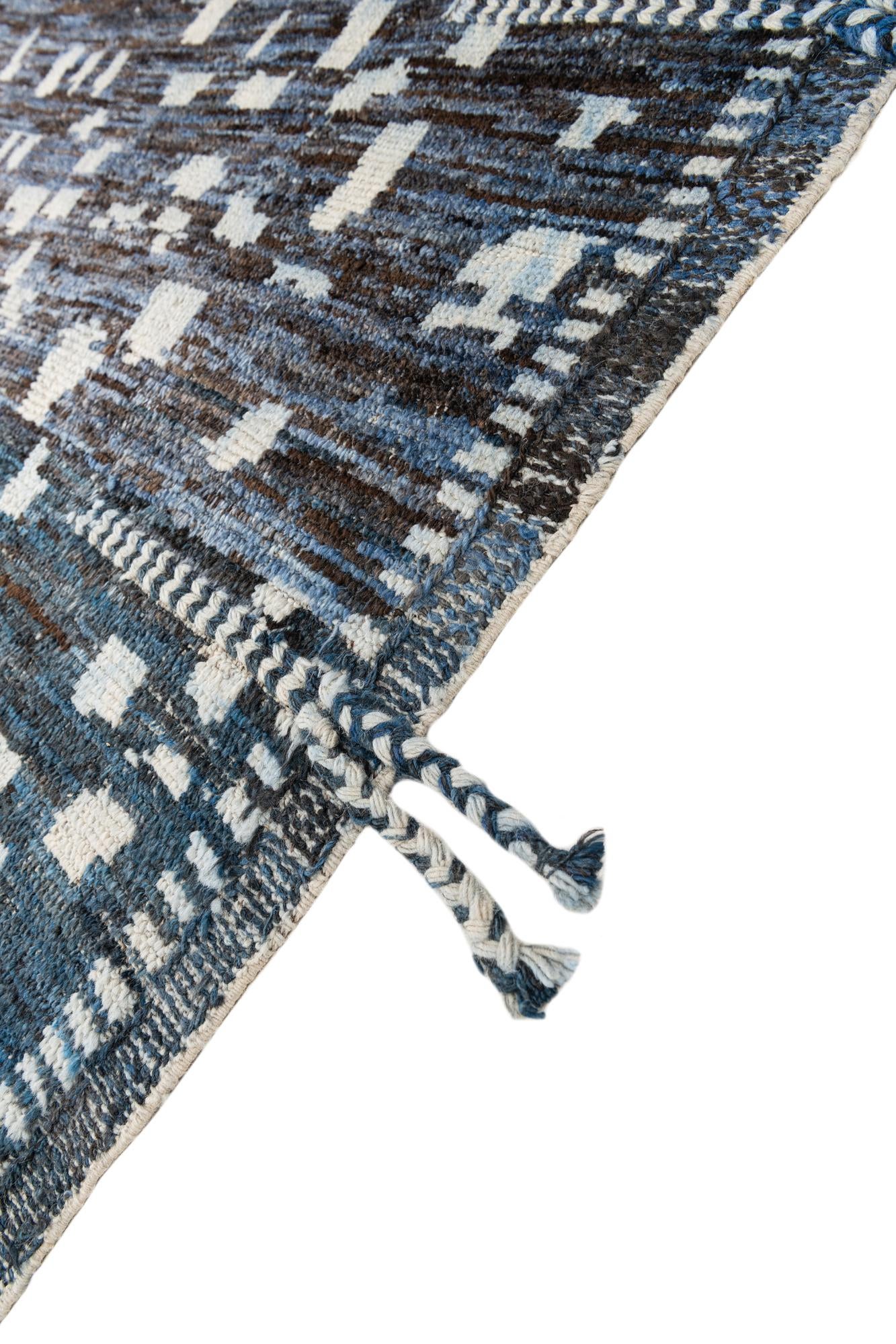 9' 3 x 12' 1 Hand Knotted Moroccan Wool Rug