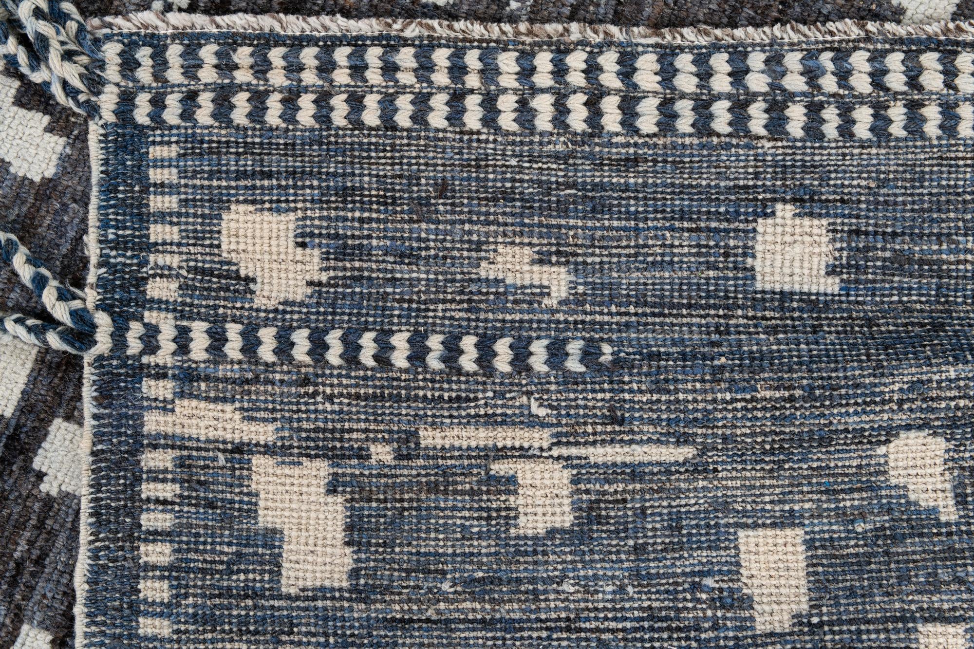 9' 3 x 12' 1 Hand Knotted Moroccan Wool Rug