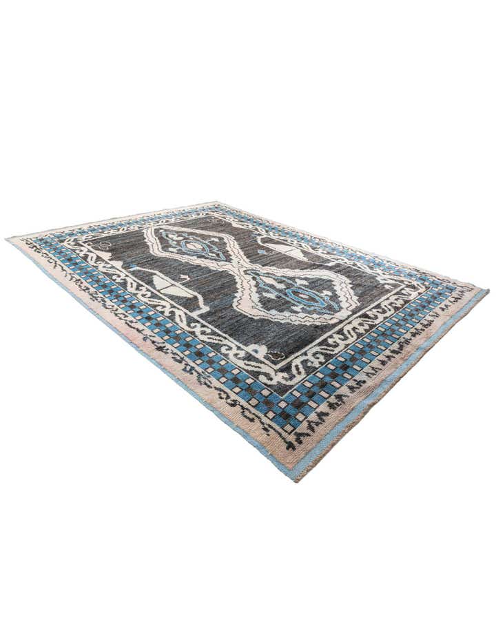 9' 1 x 12' 5 Hand Knotted Moroccan Wool Rug