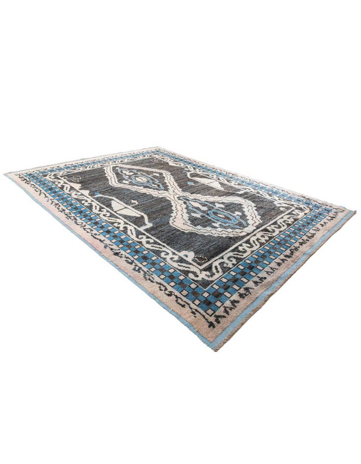 Detail image of 9' 1 x 12' 5 Hand Knotted Moroccan Wool Rug