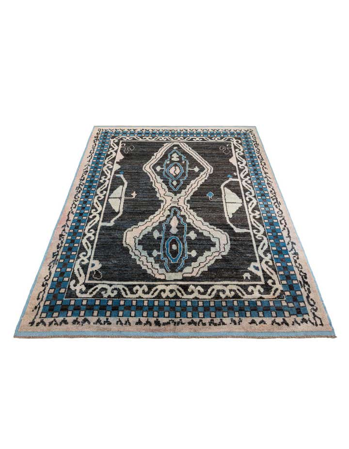 9' 1 x 12' 5 Hand Knotted Moroccan Wool Rug