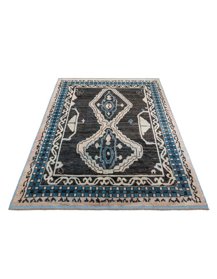 Detail image of 9' 1 x 12' 5 Hand Knotted Moroccan Wool Rug