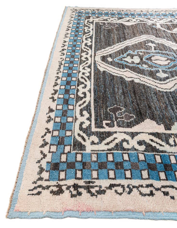 Detail image of 9' 1 x 12' 5 Hand Knotted Moroccan Wool Rug