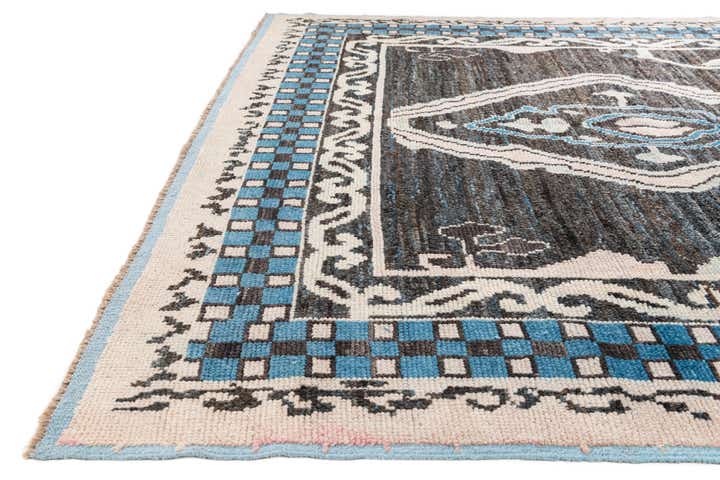 9' 1 x 12' 5 Hand Knotted Moroccan Wool Rug