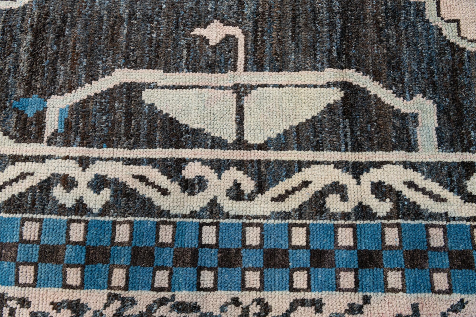 9' 1 x 12' 5 Hand Knotted Moroccan Wool Rug