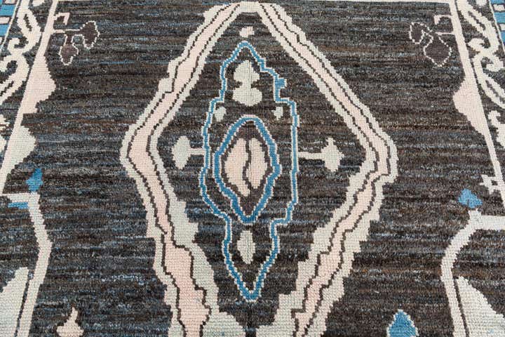 9' 1 x 12' 5 Hand Knotted Moroccan Wool Rug