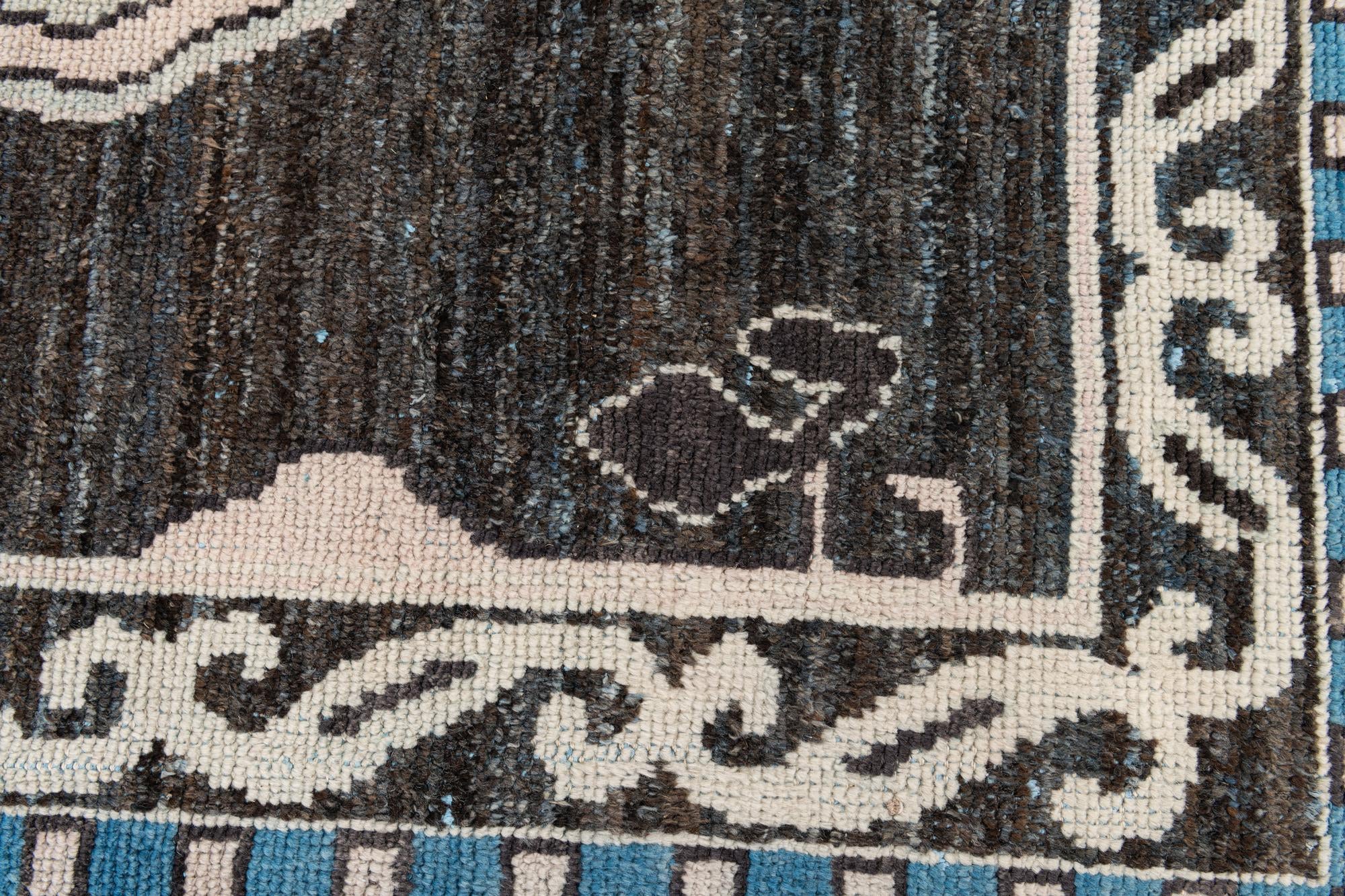 9' 1 x 12' 5 Hand Knotted Moroccan Wool Rug