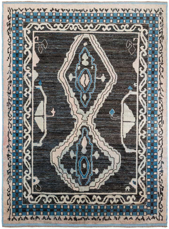 9' 1 x 12' 5 Hand Knotted Moroccan Wool Rug