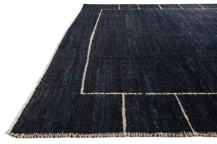 Detail image of 9' 4 x 10' Hand Knotted Moroccan Wool Rug