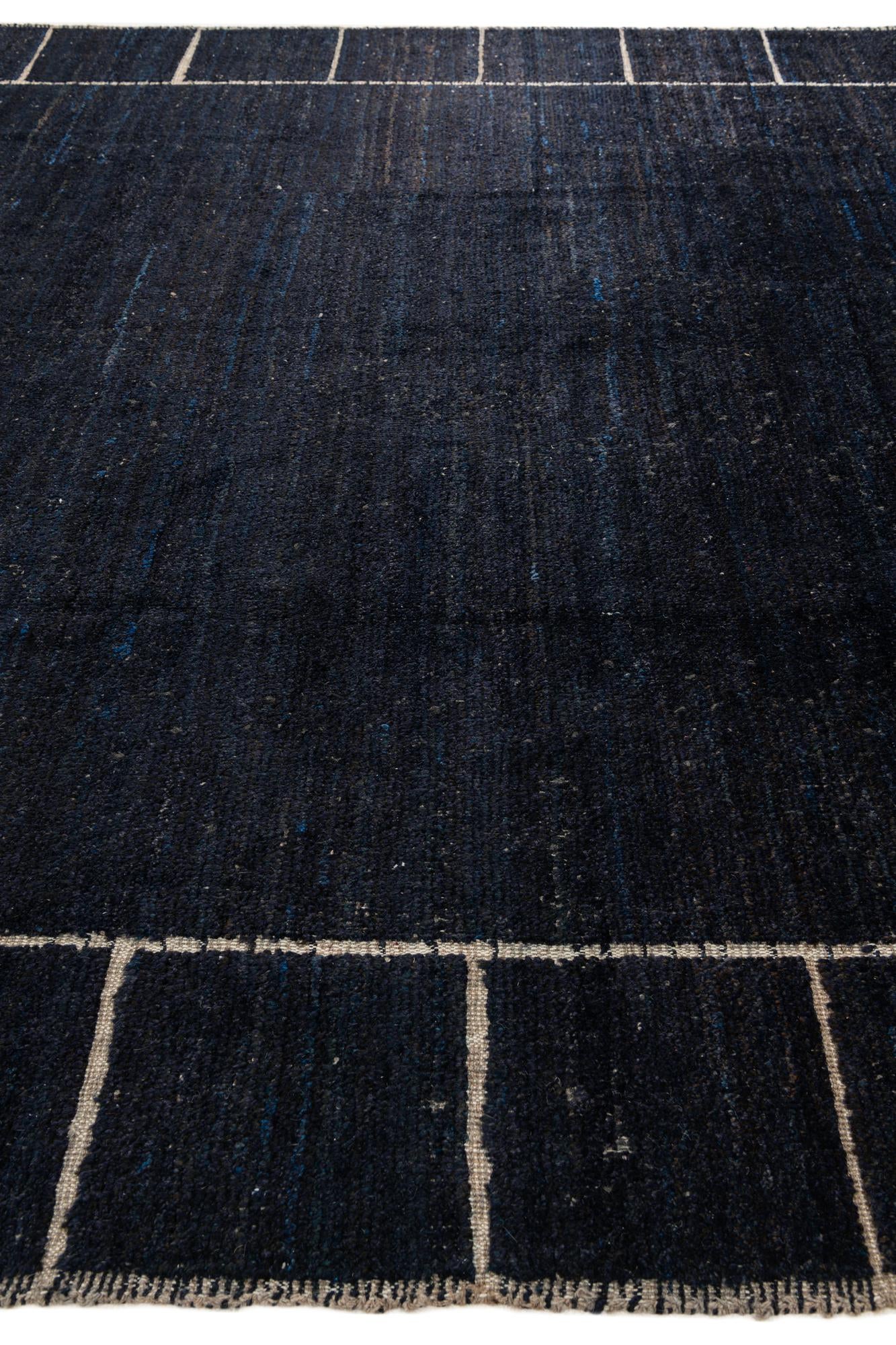 9' 4 x 10' Hand Knotted Moroccan Wool Rug