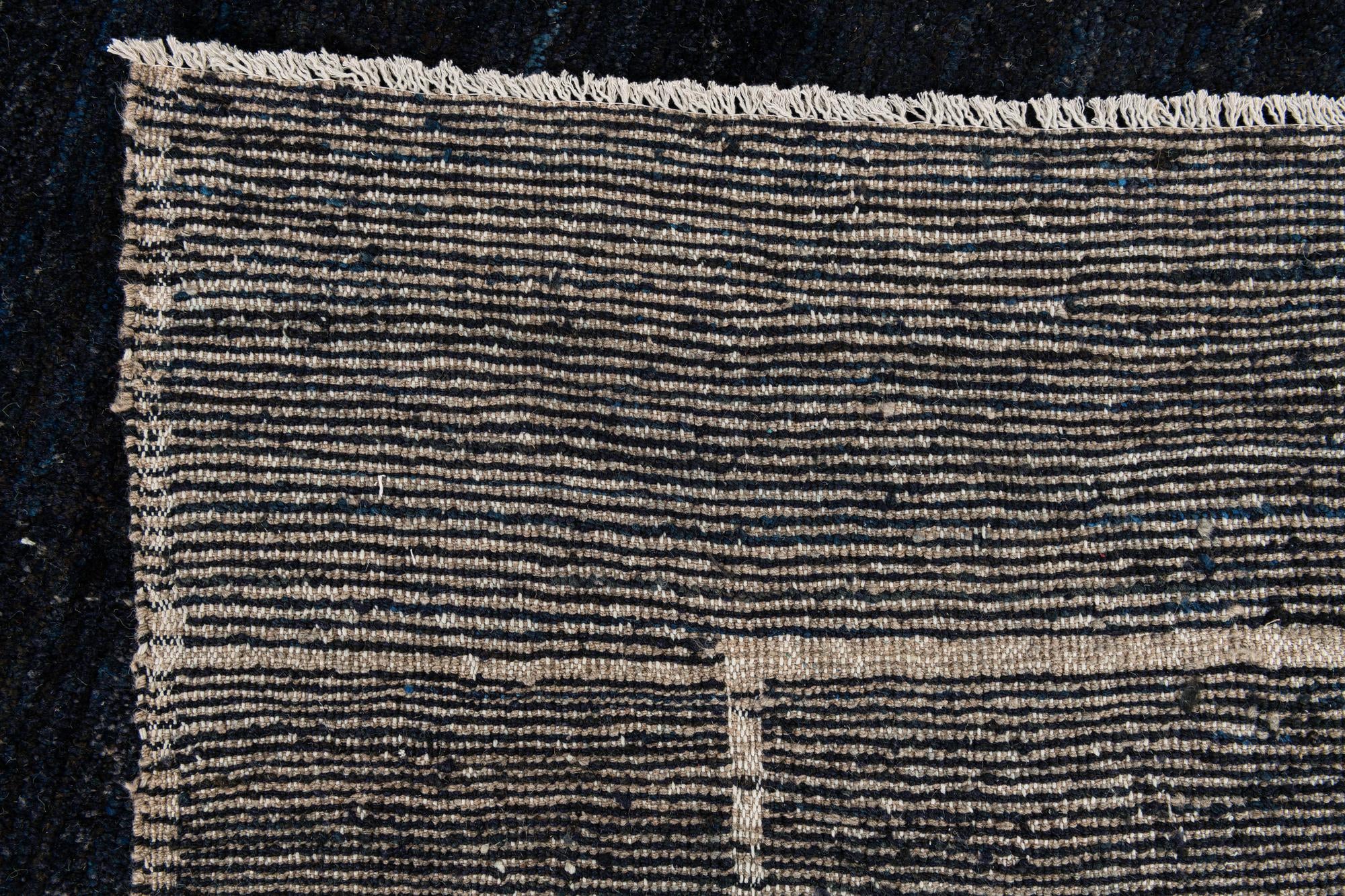 9' 4 x 10' Hand Knotted Moroccan Wool Rug