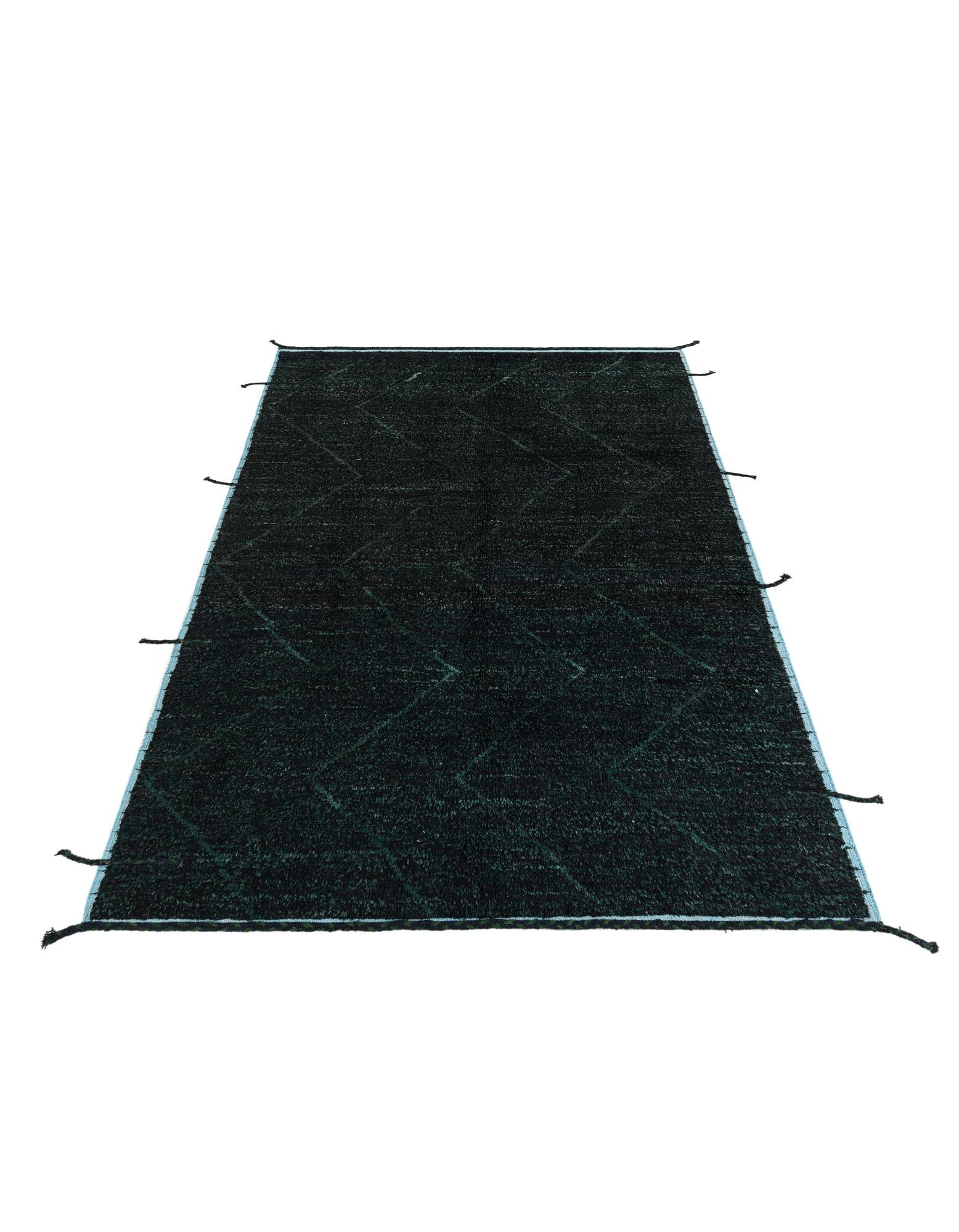 6' 3 x 9' 4 Hand Knotted Moroccan Wool Rug