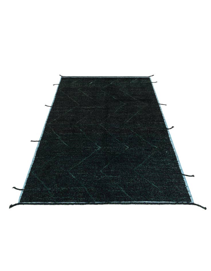 Detail image of 6' 3 x 9' 4 Hand Knotted Moroccan Wool Rug