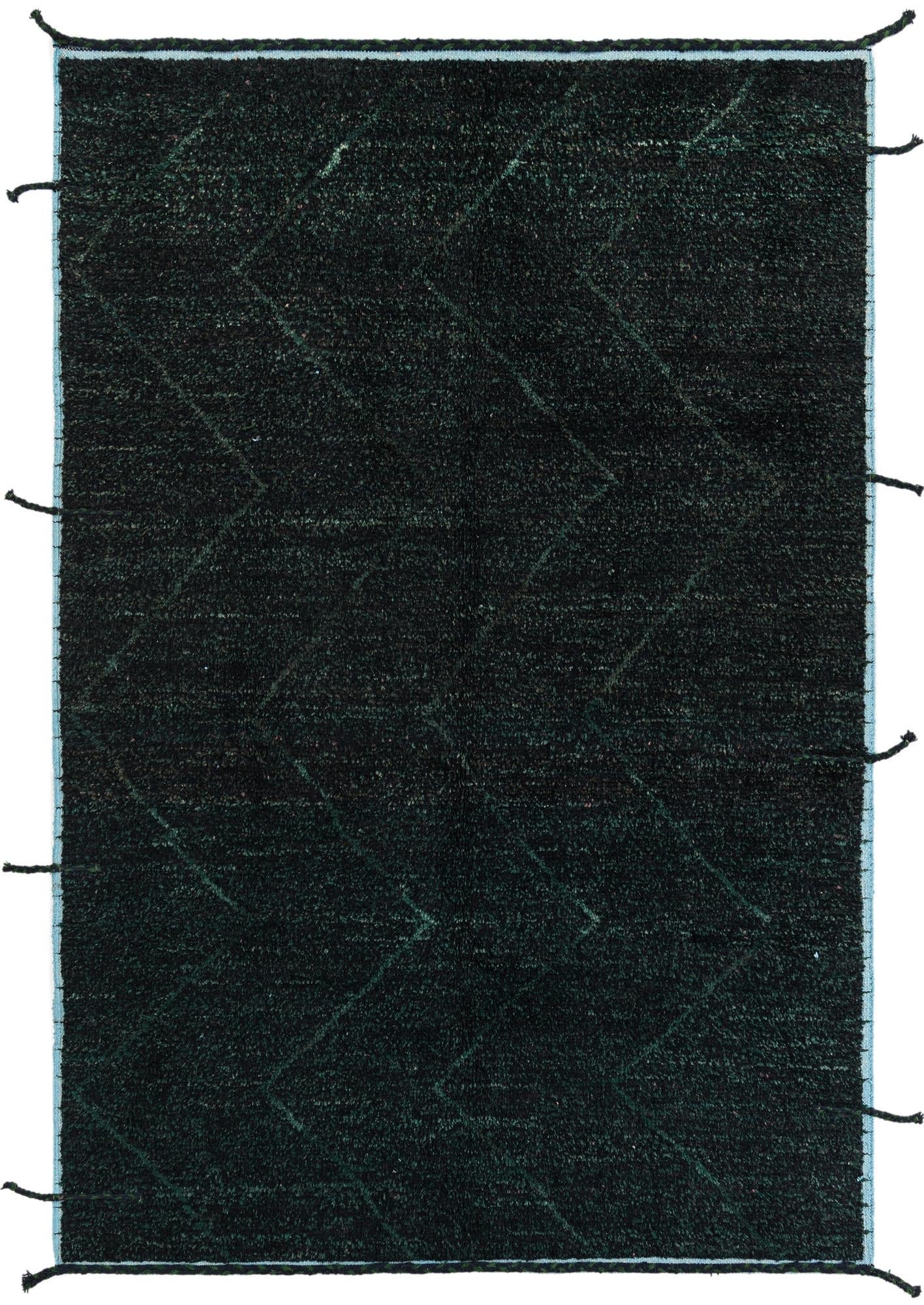 6' 3 x 9' 4 Hand Knotted Moroccan Wool Rug