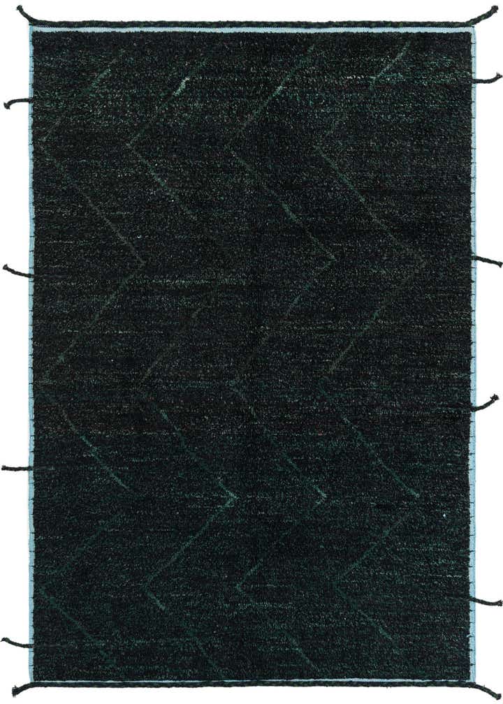 6' 3 x 9' 4 Hand Knotted Moroccan Wool Rug