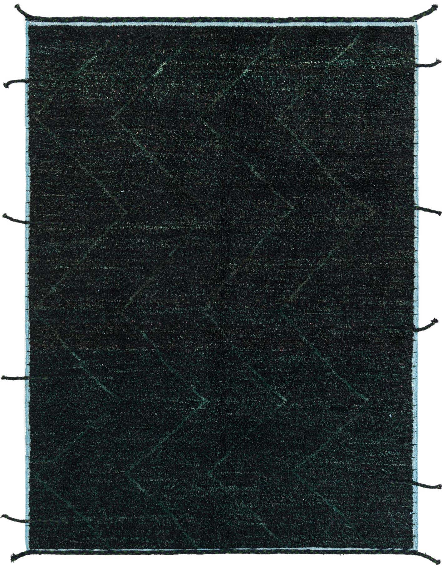6' 3 x 9' 4 Hand Knotted Moroccan Wool Rug