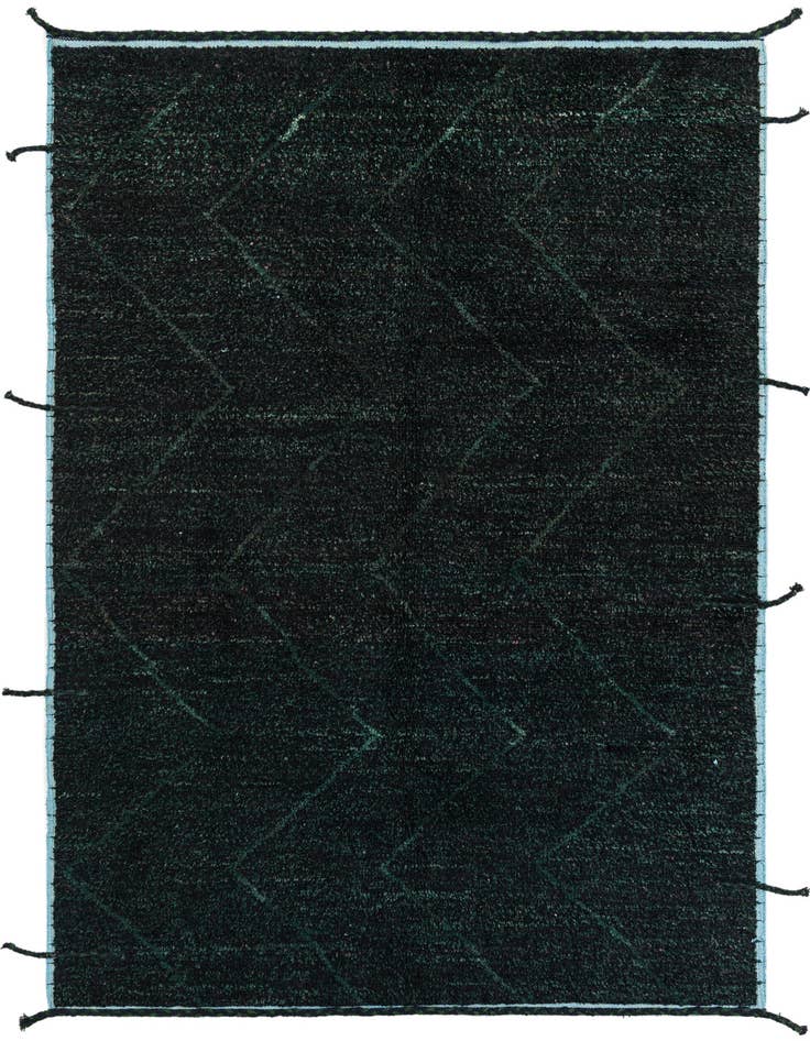 Detail image of 6' 3 x 9' 4 Hand Knotted Moroccan Wool Rug