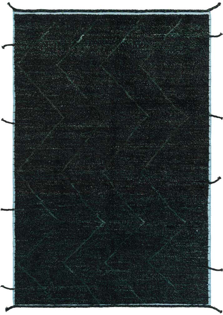 6' 3 x 9' 4 Hand Knotted Moroccan Wool Rug