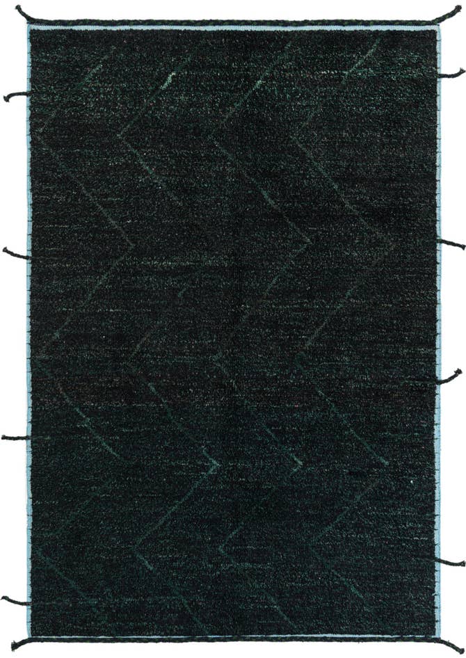 Detail image of 6' 3 x 9' 4 Hand Knotted Moroccan Wool Rug