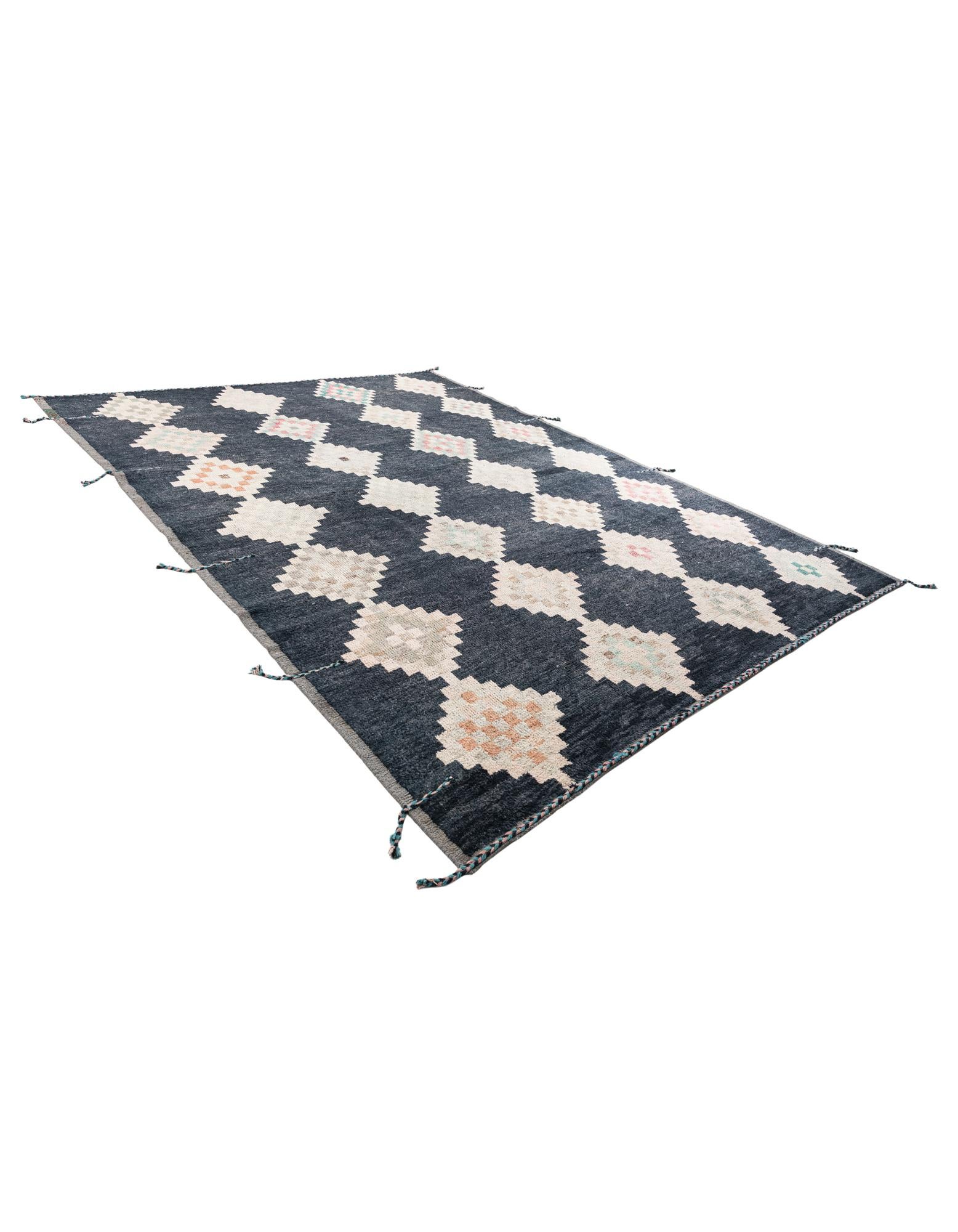 9' 1 x 11' 10 Hand Knotted Moroccan Wool Rug